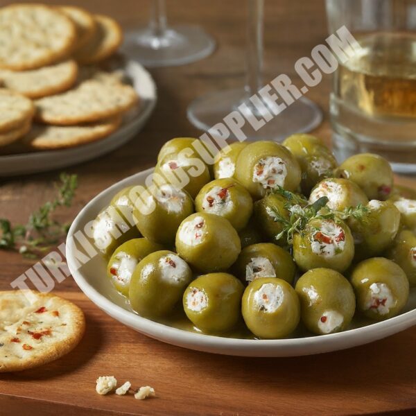 Feta-Cheese Stuffed Green Olives - Image 4