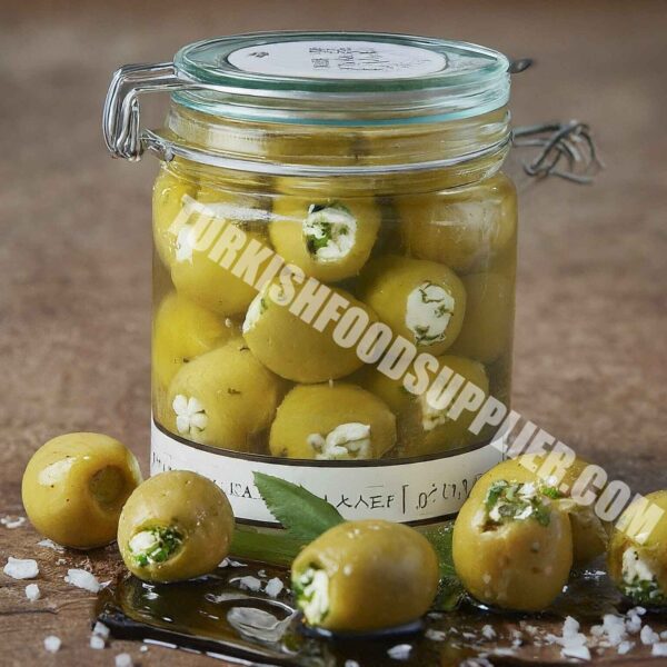 Feta-Cheese Stuffed Green Olives - Image 2