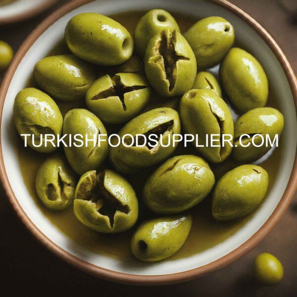 Cracked Green Olives