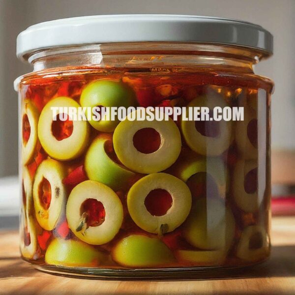 Sliced Green Olives with Chili & Herbs Mix - Image 4