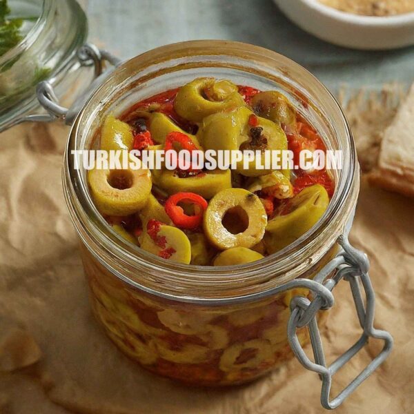 Sliced Green Olives with Chili & Herbs Mix - Image 5