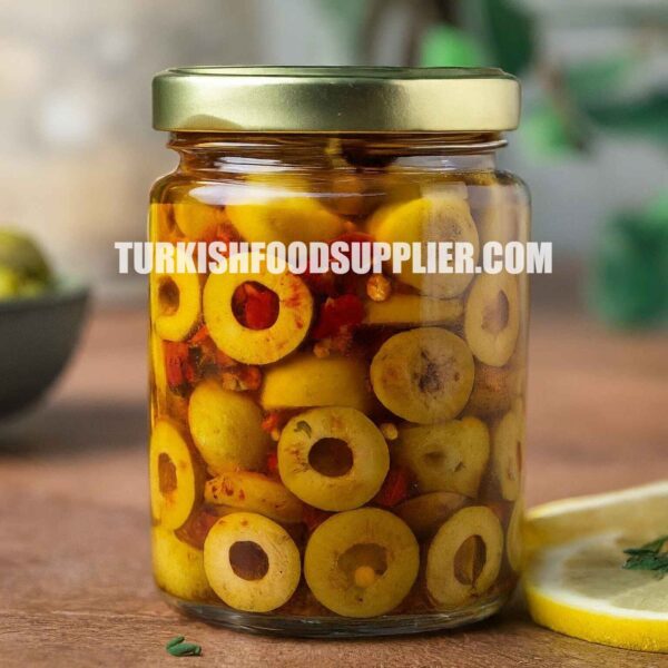 Sliced Green Olives with Chili & Herbs Mix - Image 6