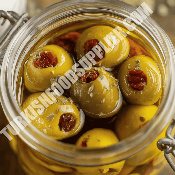 Sundried Tomato Stuffed Green Olives